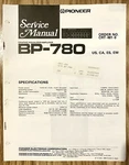 Pioneer BP-780 Graphic Equalizer Amplifier: Service & Repair Manual.. Fixed Price $10.00.