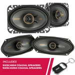 Kicker 51KSC4604 4X6" Coaxial Speakers And 51KSC41004 4X10". Fixed Price $195.92.