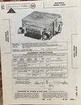 1958 Chevrolet Car Radio Motorola Model CTA8X Service Manual. Fixed Price $15.00.