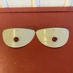 Vintage Headlight Lens Visor Pair W/ Red Reflectors Ford Chevy Rat Rod Truck. Fixed Price $44.99.