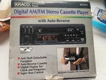 Vintage Kraco KF-1112 Am/fm Stereo Radio Auto Reverse Cassette Player New Box. Fixed Price $69.00.