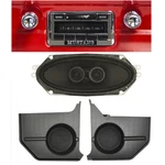 Custom Autosound USA-630 Radio/ Speaker Kit Mustang 65-66 W/ Kickpanels. Fixed Price $535.99.