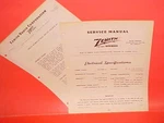 1948 1949 Mercury Convertible Coupe Sedan Wagon Zenith Am Radio Service Manual. Fixed Price $25.99.