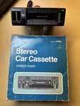 Realistic Car Cassette Stereo Under Dash Or Glovebox Cat. No. 12-1984. Fixed Price $75.00.