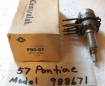 1957 Pontiac Radio Volume Control Nos For Model 988671. Fixed Price $19.00.