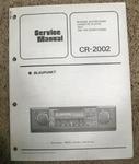 Original Blaupunkt CR-2002 Car Stereo Cassette Service Manual. Fixed Price $37.95.