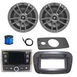 Infinity Marine Radio, Ant, 2X 8" 375W Gray Speakers W/wire,adapter, Spa Bezel. Fixed Price $624.90.