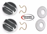 68-77 Corvette Door Lock Knob Set (pair) W/ Retainer Clips & Spacers. Fixed Price $35.95.