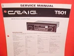 Craig Stereo Cassette Tape Player/am-fm/mpx Radio Factory Service Manual T501. Fixed Price $21.99.