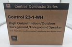 New Jbl Control 23-1-WH Weather-resistant 100W Background/foreground Speakers. Fixed Price $240.00.