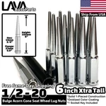 20X 6" Chrome 1/2-20 Spike Lug Nut Chevy Blazer Cadillac Deville Buick Lesabre. Fixed Price $75.89.