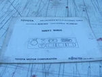 Toyota Am - Fm Radio With Electronic Tuner Owner's Manual. Fixed Price $69.99.