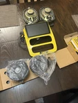 Kicker Coaxial Speakers With Mounting Kit And Covers. Fixed Price $85.00.