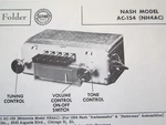 1954 Nash Ambassador & Statesman AC-154 ( NH4AC ) Radio Photofact. Fixed Price $10.00.