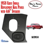 Custom Autosound KCIM58 1958 Chevy Impala Kick Panels & 4X6" Speakers. Fixed Price $179.95.