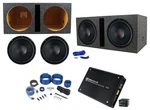 (2) Crunch CRW12D4 12" 800W Subwoofers+vented Box+mono Amplifier+amp Kit. Fixed Price $368.80.