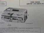 Vintage Sams Photofact Manual Ford Model 6MF780 (51A-18805-A1). Fixed Price $6.95.