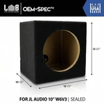 0.55 Ft Sealed Mdf Enclosure For Single Jl Audio 10" (10W6V3) Sub Woofer. Fixed Price $149.99.