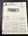 Original Motorola Model FM360A Service Manual AR7 File 1970. Fixed Price $13.45.
