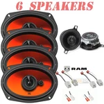Jbl 560W 6X9" Door & 75W 3.5" Dash Speakers For 2009-2025 Dodge Ram 1500, 2500. Fixed Price $271.99.