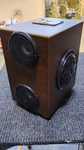 Custom Walnut Veneer Bluetooth Boom Box - 100W Stereo 24V Lithium Battery. Fixed Price $150.00.