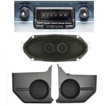 Custom USA-740 Autosound Radio/ Speaker Kit Mustang Convertible 65-66 W/ Kick.... Fixed Price $626.99.