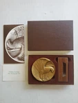 1987 Bald Eagle Calendar Bronze Medallion Medallic Art Co-og Box Marcel Jovine. Fixed Price $58.73.