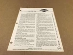 Vintage Philco Auto Radio Supplement Manual, Models P-5701,P-5703,C-5705. Fixed Price $7.96.