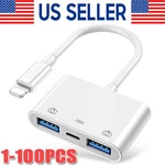 For Iphone To Dual Usb 3.0 Camera Otg Adapter With Charging Port Ipad Lot. Fixed Price $192.45.