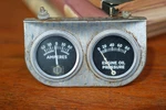 Vintage Dual Car Dash Panel Amp Oil Gauges Custom Accessory Rat Hot Rod. Fixed Price $75.00.