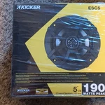 Kicker 5.25IN Coaxial Speakers 190W Rms 48ESC5 Car Audio Pair. Fixed Price $44.00.