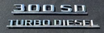 Vintage Metal Mercedes 300 Sd Turbo Diesel 2 Pc Trunk Emblem Set W Pins. Fixed Price $39.99.