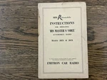 1955 Rolls Royce Smiths Radiomobile His Masters Voice Brochure. Fixed Price $35.92.