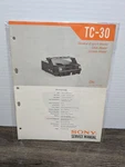 Sony Model TC-30 Car Stereo Auto Reverse Cassette Player Service Manual Original. Fixed Price $13.49.