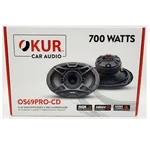 Okur OS69PRO-CD 6" X 9" 700W 2-WAY 4-OHM High Efficiency Car Loudspeakers (pair). Fixed Price $199.98.
