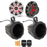 Kicker 45KM84L 8" Rgb Led Marine Speakers With Ssv US2-C8 Universal Mounts. Fixed Price $680.94.