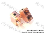 Pair Copper Sky High Dual 2/0 Gauge To 1/0 Amp Reducers Inputs. Fixed Price $59.99.