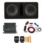 Kicker Comp 12" Dual Subwoofer, Vented Box, 46CXA8001 Amp & Kit. Fixed Price $867.94.