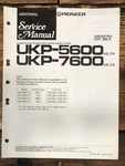 Pioneer UKP-5600 -7600 Car Cassette Add.service Manual *original*. Fixed Price $14.97.