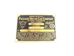 Brass Data Plate Fits Vintage Packard Motor Car Company #V489-8. Fixed Price $35.00.