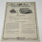 1962 Ford Motorola Radio Omf OA-18805-A2 Service Manual Schematics Part List. Fixed Price $27.95.