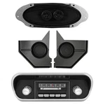 Custom Autosound Slidebar Bluetooth Radio With Dash/ Kickpanel Speaker Kit Mu.... Fixed Price $605.00.