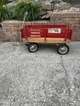Vintage Wood Radio Flyer Town And Country Wagon. Ford Giveaway Toy. Fixed Price $299.00.