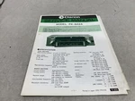 Service Manual, Audio Component Clarion, PE-622A. Fixed Price $19.99.