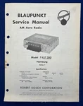 Original Blaupunkt Hamburg 7637300 Service Manual. Fixed Price $19.95.