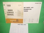 1968 Camaro Chevelle Ss Camino 442 Firebird Gto Delco Radio Service Manual. Fixed Price $25.99.