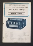 Muntz Model M-860 8-TRACK Solid State Car Stereo. Service Manual. Japan. Fixed Price $14.99.