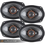 Alphasonik AS268P Loudspeakers Pairs Of 6X8 350W Max 3-WAY 4 Ohms .... Fixed Price $102.33.