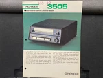 Vtg Pioneer Brochure Craig 3505 Cassette Tape Player Catalog Insert 1971. Fixed Price $8.98.