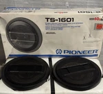 Pioneer Ts 1601 6.5" Dual Cone Car 60W New Speakers/grills Only Minty. Fixed Price $69.88.